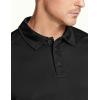 imageCQR Mens Polo Shirts Tactical Short Sleeve Golf Performance Shirts Lightweight Dry Fit UPF 50 PiqueFrost Pro Black