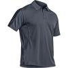 imageCQR Mens Polo Shirts Tactical Short Sleeve Golf Performance Shirts Lightweight Dry Fit UPF 50 PiqueFrost Pro Charcoal