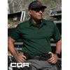 imageCQR Mens Polo Shirts Tactical Short Sleeve Golf Performance Shirts Lightweight Dry Fit UPF 50 PiqueFrost Pro Dark Green