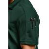imageCQR Mens Polo Shirts Tactical Short Sleeve Golf Performance Shirts Lightweight Dry Fit UPF 50 PiqueFrost Pro Dark Green