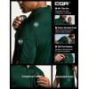 imageCQR Mens Polo Shirts Tactical Short Sleeve Golf Performance Shirts Lightweight Dry Fit UPF 50 PiqueFrost Pro Dark Green