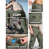 imageCQR Mens Quick Dry Tactical Pants Water Resistant Outdoor Pants Lightweight Stretch Cargo Work Hiking PantsRocky Cargo WBelt Lichen