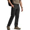 imageCQR Mens Quick Dry Tactical Pants Water Resistant Outdoor Pants Lightweight Stretch Cargo Work Hiking PantsRunyon Cargo Pants Black