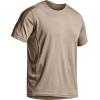 imageCQR Mens Short Sleeve Military Tactical TShirt Athletic Gym Training Army Shirts Outdoor Hiking Workout ShirtFrost Pro Crewneck Khaki