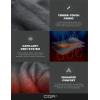 imageCQR Mens Thermal Fleece Quarter Zip Sweater Outdoor Lightweight Long Sleeve Pullover Casual Mock Neck Polo SweatersCrest Charcoal