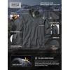 imageCQR Mens Thermal Fleece Quarter Zip Sweater Outdoor Lightweight Long Sleeve Pullover Casual Mock Neck Polo SweatersCrest Charcoal