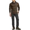imageCQR Mens Thermal Fleece Quarter Zip Sweater Outdoor Lightweight Long Sleeve Pullover Casual Mock Neck Polo SweatersCrest Hazelnut