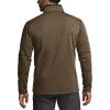 imageCQR Mens Thermal Fleece Quarter Zip Sweater Outdoor Lightweight Long Sleeve Pullover Casual Mock Neck Polo SweatersCrest Hazelnut