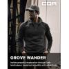 imageCQR Mens Thermal Fleece Quarter Zip Sweater Outdoor Lightweight Long Sleeve Pullover Casual Mock Neck Polo SweatersCrest Heather Coal Black