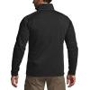 imageCQR Mens Thermal Fleece Quarter Zip Sweater Outdoor Lightweight Long Sleeve Pullover Casual Mock Neck Polo SweatersCrest Heather Coal Black
