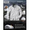 imageCQR Mens Thermal Fleece Quarter Zip Sweater Outdoor Lightweight Long Sleeve Pullover Casual Mock Neck Polo SweatersCrest Light Grey