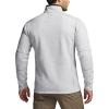 imageCQR Mens Thermal Fleece Quarter Zip Sweater Outdoor Lightweight Long Sleeve Pullover Casual Mock Neck Polo SweatersCrest Light Grey