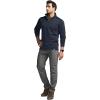 imageCQR Mens Thermal Fleece Quarter Zip Sweater Outdoor Lightweight Long Sleeve Pullover Casual Mock Neck Polo SweatersCrest Navy