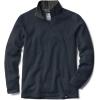 imageCQR Mens Thermal Fleece Quarter Zip Sweater Outdoor Lightweight Long Sleeve Pullover Casual Mock Neck Polo SweatersCrest Navy