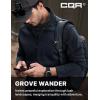 imageCQR Mens Thermal Fleece Quarter Zip Sweater Outdoor Lightweight Long Sleeve Pullover Casual Mock Neck Polo SweatersCrest Navy