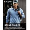 imageCQR Mens Thermal Fleece Quarter Zip Sweater Outdoor Lightweight Long Sleeve Pullover Casual Mock Neck Polo SweatersCrest Ocean