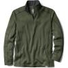 imageCQR Mens Thermal Fleece Quarter Zip Sweater Outdoor Lightweight Long Sleeve Pullover Casual Mock Neck Polo SweatersCrest Olive