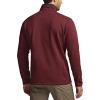 imageCQR Mens Thermal Fleece Quarter Zip Sweater Outdoor Lightweight Long Sleeve Pullover Casual Mock Neck Polo SweatersCrest Wine