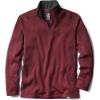 imageCQR Mens Thermal Fleece Quarter Zip Sweater Outdoor Lightweight Long Sleeve Pullover Casual Mock Neck Polo SweatersCrest Wine