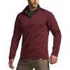 imageCQR Mens Thermal Fleece Quarter Zip Sweater Outdoor Lightweight Long Sleeve Pullover Casual Mock Neck Polo SweatersCrest Wine