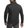 imageCQR Mens Thermal Fleece Quarter Zip Sweater Outdoor Lightweight Long Sleeve Pullover Casual Mock Neck Polo SweatersValley Heather Coal Black