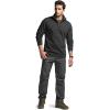 imageCQR Mens Thermal Fleece Quarter Zip Sweater Outdoor Lightweight Long Sleeve Pullover Casual Mock Neck Polo SweatersValley Heather Coal Black