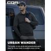 imageCQR Mens Thermal Fleece Quarter Zip Sweater Outdoor Lightweight Long Sleeve Pullover Casual Mock Neck Polo SweatersValley Heather Coal Black