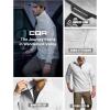 imageCQR Mens Thermal Fleece Quarter Zip Sweater Outdoor Lightweight Long Sleeve Pullover Casual Mock Neck Polo SweatersValley Light Grey