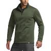 imageCQR Mens Thermal Fleece Quarter Zip Sweater Outdoor Lightweight Long Sleeve Pullover Casual Mock Neck Polo SweatersValley Olive