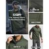 imageCQR Mens Thermal Fleece Quarter Zip Sweater Outdoor Lightweight Long Sleeve Pullover Casual Mock Neck Polo SweatersValley Olive
