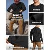 imageCQR Mens UPF50 Sun Protection Shirts Quick Dry Long Sleeve Rash Guard Athletic Running Workout Fishing Cooling ShirtsBasic Black
