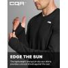 imageCQR Mens UPF50 Sun Protection Shirts Quick Dry Long Sleeve Rash Guard Athletic Running Workout Fishing Cooling ShirtsProtector Black