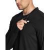 imageCQR Mens UPF50 Sun Protection Shirts Quick Dry Long Sleeve Rash Guard Athletic Running Workout Fishing Cooling ShirtsProtector Black