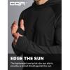 imageCQR Mens UPF50 Sun Protection Shirts Quick Dry Long Sleeve Rash Guard Athletic Running Workout Fishing Cooling ShirtsProtector Hoodie Black