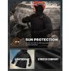 imageCQR Mens UPF50 Sun Protection Shirts Quick Dry Long Sleeve Rash Guard Athletic Running Workout Fishing Cooling ShirtsProtector Hoodie Black