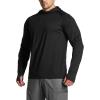 imageCQR Mens UPF50 Sun Protection Shirts Quick Dry Long Sleeve Rash Guard Athletic Running Workout Fishing Cooling ShirtsProtector Hoodie Black