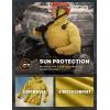 imageCQR Mens UPF50 Sun Protection Shirts Quick Dry Long Sleeve Rash Guard Athletic Running Workout Fishing Cooling ShirtsProtector Hoodie Desert Yellow