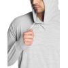 imageCQR Mens UPF50 Sun Protection Shirts Quick Dry Long Sleeve Rash Guard Athletic Running Workout Fishing Cooling ShirtsProtector Hoodie Light Grey