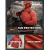 imageCQR Mens UPF50 Sun Protection Shirts Quick Dry Long Sleeve Rash Guard Athletic Running Workout Fishing Cooling ShirtsProtector Hoodie Rescue Orange