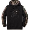 imageCQR Mens Winter Fleece Pullover Hoodies Thermal Long Sleeve Hooded Sweatshirt CottonBlend OutdoorTactical ShirtsFleece Camo Hoodie Black