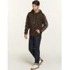 imageCQR Mens Winter Fleece Pullover Hoodies Thermal Long Sleeve Hooded Sweatshirt CottonBlend OutdoorTactical ShirtsFleece Camo Hoodie Brown