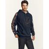 imageCQR Mens Winter Fleece Pullover Hoodies Thermal Long Sleeve Hooded Sweatshirt CottonBlend OutdoorTactical ShirtsFleece Camo Hoodie Navy