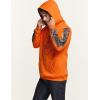 imageCQR Mens Winter Fleece Pullover Hoodies Thermal Long Sleeve Hooded Sweatshirt CottonBlend OutdoorTactical ShirtsFleece Camo Hoodie Orange