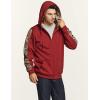 imageCQR Mens Winter Fleece Pullover Hoodies Thermal Long Sleeve Hooded Sweatshirt CottonBlend OutdoorTactical ShirtsFleece Fullzip Hoodie Red
