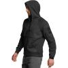 imageCQR Mens Winter Fleece Pullover Hoodies Thermal Long Sleeve Hooded Sweatshirt CottonBlend OutdoorTactical ShirtsFleece Ripstop Pannel Fullzip Black