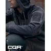 imageCQR Mens Winter Fleece Pullover Hoodies Thermal Long Sleeve Hooded Sweatshirt CottonBlend OutdoorTactical ShirtsFleece Ripstop Pannel Fullzip Charcoal