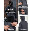 imageCQR Mens Winter Fleece Pullover Hoodies Thermal Long Sleeve Hooded Sweatshirt CottonBlend OutdoorTactical ShirtsFleece Ripstop Pannel Fullzip Charcoal
