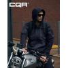 imageCQR Mens Winter Fleece Pullover Hoodies Thermal Long Sleeve Hooded Sweatshirt CottonBlend OutdoorTactical ShirtsFleece Ripstop Pannel Fullzip Navy