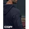 imageCQR Mens Winter Fleece Pullover Hoodies Thermal Long Sleeve Hooded Sweatshirt CottonBlend OutdoorTactical ShirtsFleece Ripstop Pannel Fullzip Navy