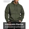imageCQR Mens Winter Fleece Pullover Hoodies Thermal Long Sleeve Hooded Sweatshirt CottonBlend OutdoorTactical ShirtsFleece Ripstop Pannel Fullzip Olive